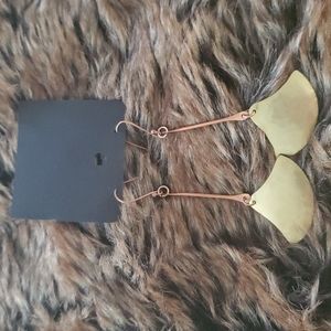 💛THANDMADE HANDCRAFTED EARRINGS LONG DANGLE METAL